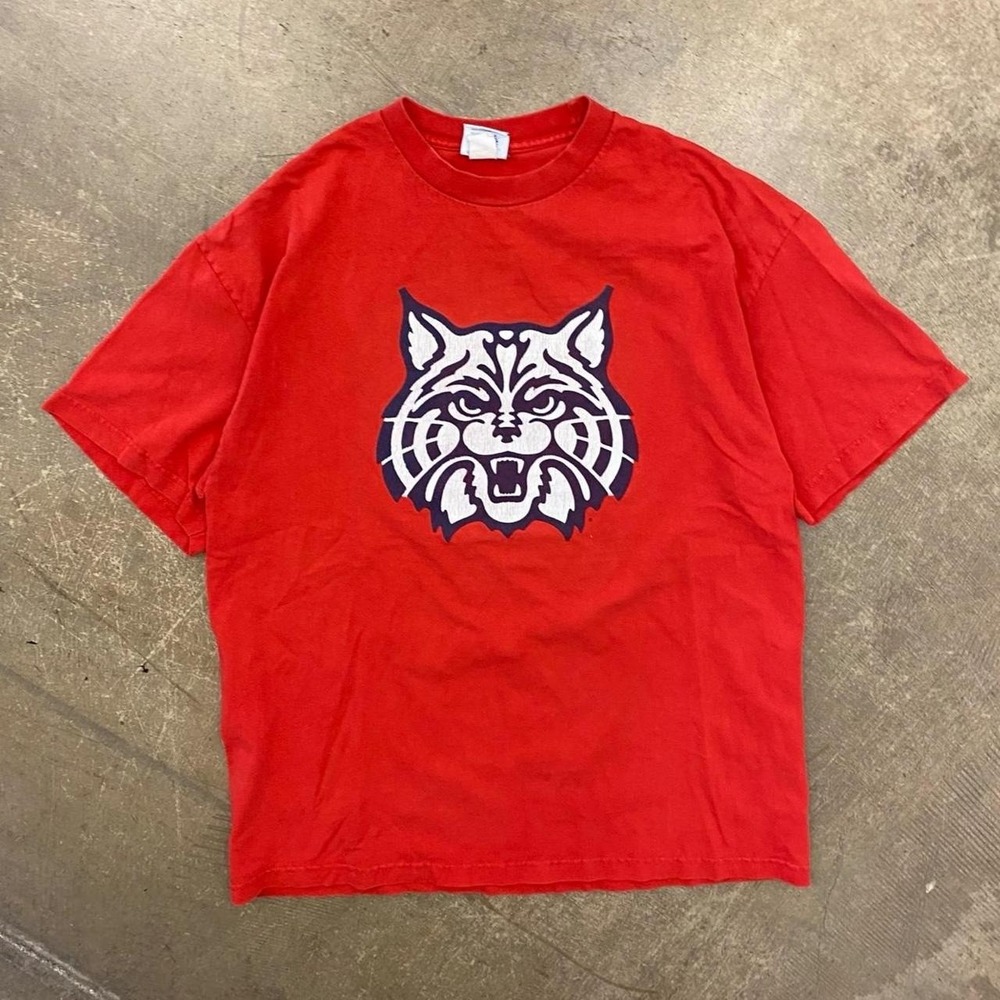 Vintage University of Arizona Wildcats Wilbur 90s College Basketball T-Shirt XL